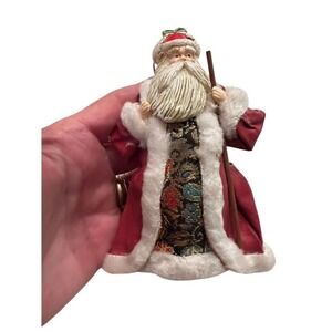 Karen Didion Vintage Santa Claus Christmas Ornament Red Hanging Decor old world